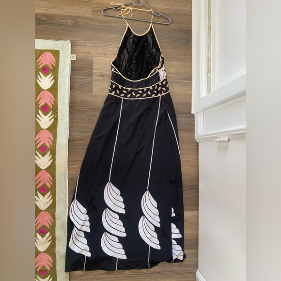 Vintage Y2K Diane Von Furstenberg Silk Halter Maxi Dress - Picture 4 of 8
